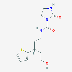 N-(5-hydroxy-3-(thiophen-2-yl)pentyl)-2-oxoimidazolidine-1-carboxamide