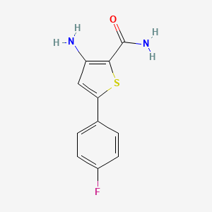 molecular formula C11H9FN2OS B2464091 3-氨基-5-(4-氟苯基)噻吩-2-甲酰胺 CAS No. 354813-00-6