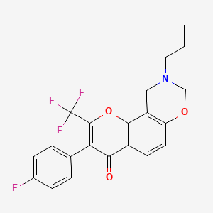 3-(4-fluorophenyl)-9-propyl-2-(trifluoromethyl)-9,10-dihydrochromeno[8,7-e][1,3]oxazin-4(8H)-one