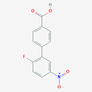 molecular formula C13H8FNO4 B024641 2'-Fluoro-5'-nitro[1,1'-biphenyl]-4-carboxylic acid CAS No. 103978-33-2
