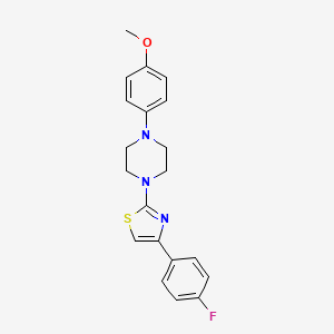 molecular formula C20H20FN3OS B2464100 1-[4-(4-氟苯基)-1,3-噻唑-2-基]-4-(4-甲氧基苯基)哌嗪 CAS No. 439109-01-0