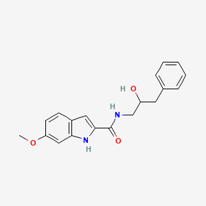 molecular formula C19H20N2O3 B2464112 N-(2-羟基-3-苯基丙基)-6-甲氧基-1H-吲哚-2-甲酰胺 CAS No. 1795493-79-6