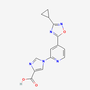 1-[4-(3-cyclopropyl-1,2,4-oxadiazol-5-yl)pyridin-2-yl]-1H-imidazole-4-carboxylic acid