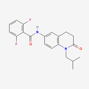 molecular formula C20H20F2N2O2 B2464115 2,6-difluoro-N~1~-(1-isobutyl-2-oxo-1,2,3,4-tetrahydro-6-quinolinyl)benzamide CAS No. 941905-68-6