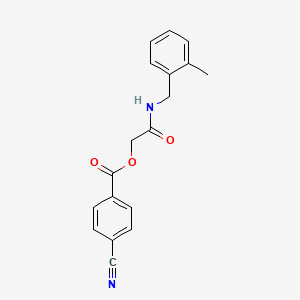 molecular formula C18H16N2O3 B2464126 [2-[(2-Methylphenyl)methylamino]-2-oxoethyl] 4-cyanobenzoate CAS No. 1794989-23-3