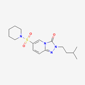 molecular formula C16H24N4O3S B2464127 2-isopentyl-6-(piperidin-1-ylsulfonyl)-[1,2,4]triazolo[4,3-a]pyridin-3(2H)-one CAS No. 1251607-54-1