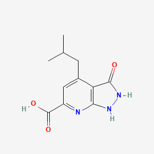 molecular formula C11H13N3O3 B2464131 4-isobutyl-3-oxo-2,3-dihydro-1H-pyrazolo[3,4-b]pyridine-6-carboxylic acid CAS No. 1383626-22-9