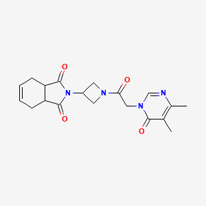 molecular formula C19H22N4O4 B2464132 2-(1-(2-(4,5-dimethyl-6-oxopyrimidin-1(6H)-yl)acetyl)azetidin-3-yl)-3a,4,7,7a-tetrahydro-1H-isoindole-1,3(2H)-dione CAS No. 1904236-97-0