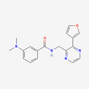 3-(dimethylamino)-N-((3-(furan-3-yl)pyrazin-2-yl)methyl)benzamide