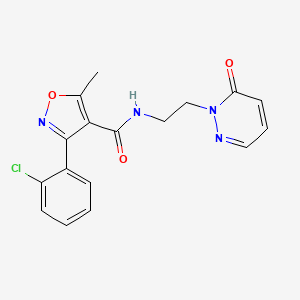 3-(2-chlorophenyl)-5-methyl-N-(2-(6-oxopyridazin-1(6H)-yl)ethyl)isoxazole-4-carboxamide