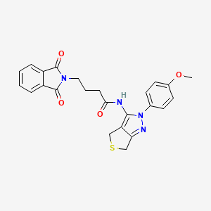4-(1,3-dioxoisoindolin-2-yl)-N-(2-(4-methoxyphenyl)-4,6-dihydro-2H-thieno[3,4-c]pyrazol-3-yl)butanamide