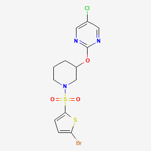2-((1-((5-Bromothiophen-2-yl)sulfonyl)piperidin-3-yl)oxy)-5-chloropyrimidine