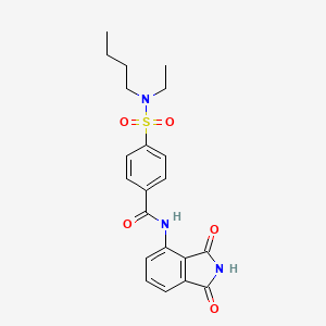 molecular formula C21H23N3O5S B2464143 4-[butyl(ethyl)sulfamoyl]-N-(1,3-dioxoisoindol-4-yl)benzamide CAS No. 683792-11-2