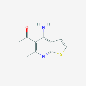molecular formula C10H10N2OS B246415 Ethanone, 1-(4-amino-6-methyl-thieno[2,3-b]pyridin5-yl)- 