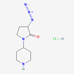 3-Azido-1-piperidin-4-ylpyrrolidin-2-one;hydrochloride