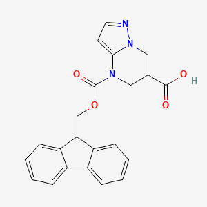 4-(9H-Fluoren-9-ylmethoxycarbonyl)-6,7-dihydro-5H-pyrazolo[1,5-a]pyrimidine-6-carboxylic acid