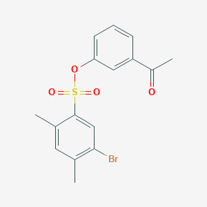 molecular formula C16H15BrO4S B2464156 3-乙酰苯基 5-溴-2,4-二甲苯-1-磺酸盐 CAS No. 2415455-30-8