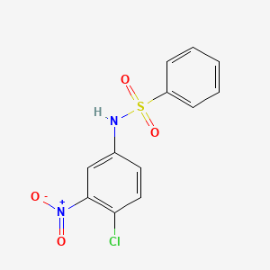 molecular formula C12H9ClN2O4S B2464157 N-(4-chloro-3-nitrophenyl)benzenesulfonamide CAS No. 55851-37-1