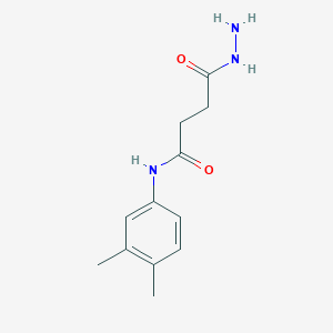 molecular formula C12H17N3O2 B2464161 N-(3,4-dimethylphenyl)-4-hydrazino-4-oxobutanamide CAS No. 328025-45-2