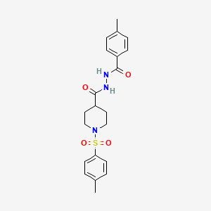 N'-(4-methylbenzoyl)-1-(4-methylphenyl)sulfonylpiperidine-4-carbohydrazide