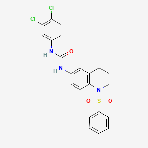 1-(3,4-Dichlorophenyl)-3-(1-(phenylsulfonyl)-1,2,3,4-tetrahydroquinolin-6-yl)urea