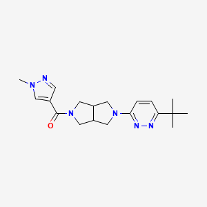 [2-(6-Tert-butylpyridazin-3-yl)-1,3,3a,4,6,6a-hexahydropyrrolo[3,4-c]pyrrol-5-yl]-(1-methylpyrazol-4-yl)methanone