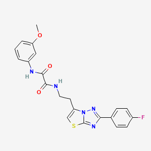 N1-(2-(2-(4-fluorophenyl)thiazolo[3,2-b][1,2,4]triazol-6-yl)ethyl)-N2-(3-methoxyphenyl)oxalamide
