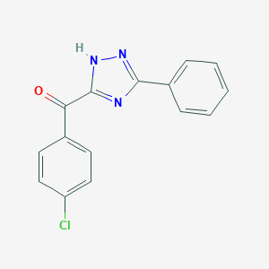 molecular formula C15H10ClN3O B246418 (4-chlorophenyl)-(3-phenyl-1H-1,2,4-triazol-5-yl)methanone 