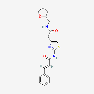 N-(4-(2-oxo-2-(((tetrahydrofuran-2-yl)methyl)amino)ethyl)thiazol-2-yl)cinnamamide