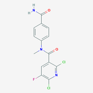 N-(4-carbamoylphenyl)-2,6-dichloro-5-fluoro-N-methylpyridine-3-carboxamide
