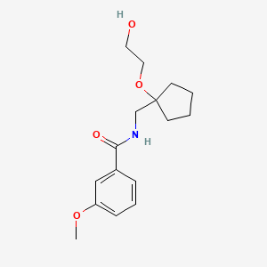molecular formula C16H23NO4 B2464199 N-((1-(2-hydroxyethoxy)cyclopentyl)methyl)-3-methoxybenzamide CAS No. 2195937-47-2