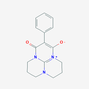 molecular formula C16H17N3O2 B246420 7-Oxo-8-phenyl-2,3,5,6-tetrahydro-1H,4H,7H-3a,6a,9a-triazaphenalen-9a-ium-9-olate 