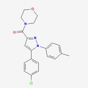 [5-(4-chlorophenyl)-1-(4-methylphenyl)-1H-pyrazol-3-yl](morpholino)methanone