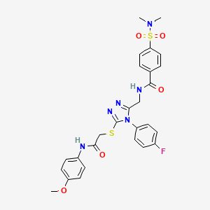 4-(N,N-dimethylsulfamoyl)-N-((4-(4-fluorophenyl)-5-((2-((4-methoxyphenyl)amino)-2-oxoethyl)thio)-4H-1,2,4-triazol-3-yl)methyl)benzamide