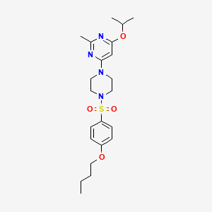 4-(4-((4-Butoxyphenyl)sulfonyl)piperazin-1-yl)-6-isopropoxy-2-methylpyrimidine