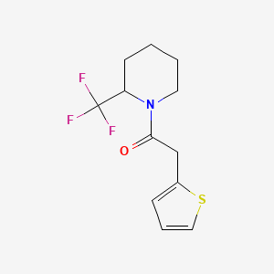 molecular formula C12H14F3NOS B2464217 2-(噻吩-2-基)-1-(2-(三氟甲基)哌啶-1-基)乙酮 CAS No. 2034431-81-5