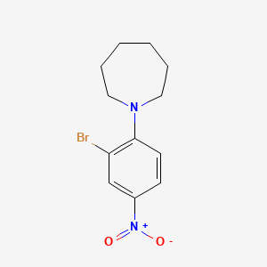 molecular formula C12H15BrN2O2 B2464220 1-(2-Bromo-4-nitrophenyl)azepane CAS No. 477846-52-9