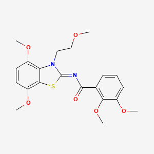 (E)-N-(4,7-dimethoxy-3-(2-methoxyethyl)benzo[d]thiazol-2(3H)-ylidene)-2,3-dimethoxybenzamide