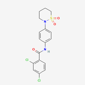 2,4-dichloro-N-[4-(1,1-dioxothiazinan-2-yl)phenyl]benzamide