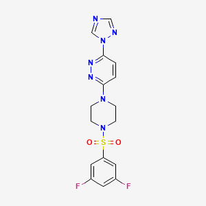 3-(4-((3,5-difluorophenyl)sulfonyl)piperazin-1-yl)-6-(1H-1,2,4-triazol-1-yl)pyridazine