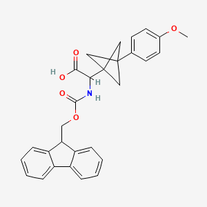 2-(9H-Fluoren-9-ylmethoxycarbonylamino)-2-[3-(4-methoxyphenyl)-1-bicyclo[1.1.1]pentanyl]acetic acid