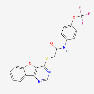 2-(benzofuro[3,2-d]pyrimidin-4-ylthio)-N-(4-(trifluoromethoxy)phenyl)acetamide