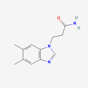 molecular formula C12H15N3O B2464236 3-(5,6-dimethyl-1H-benzimidazol-1-yl)propanamide CAS No. 116857-94-4