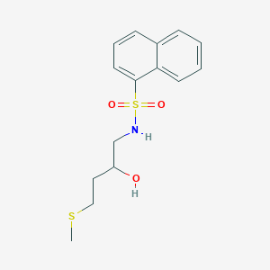 molecular formula C15H19NO3S2 B2464238 N-[2-hydroxy-4-(methylsulfanyl)butyl]naphthalene-1-sulfonamide CAS No. 2309341-60-2