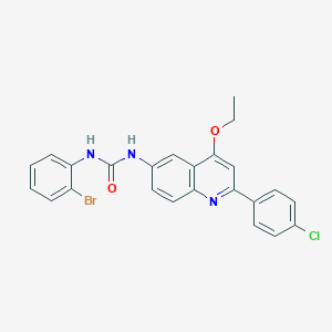 molecular formula C24H19BrClN3O2 B2464247 1-(2-Bromophenyl)-3-[2-(4-chlorophenyl)-4-ethoxyquinolin-6-yl]urea CAS No. 1116001-54-7