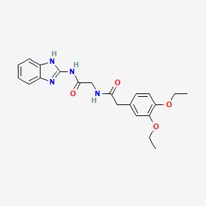 N-{[(1H-1,3-benzodiazol-2-yl)carbamoyl]methyl}-2-(3,4-diethoxyphenyl)acetamide