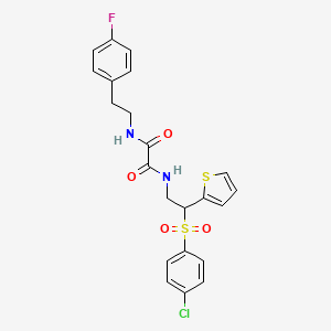 N-[2-[(4-chlorophenyl)sulfonyl]-2-(2-thienyl)ethyl]-N'-[2-(4-fluorophenyl)ethyl]ethanediamide