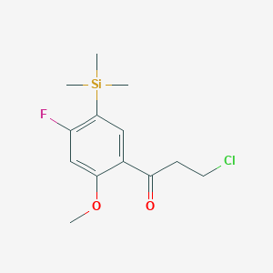 3-Chloro-1-(4-fluoro-2-methoxy-5-trimethylsilylphenyl)propan-1-one