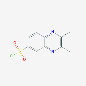 molecular formula C10H9ClN2O2S B2464275 (2,3-Dimethylquinoxalin-6-yl)chlorosulfone CAS No. 1215925-34-0