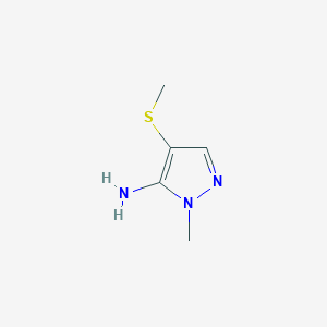 molecular formula C5H9N3S B2464277 2-Methyl-4-methylsulfanylpyrazol-3-amine CAS No. 1520360-32-0